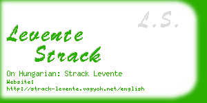 levente strack business card